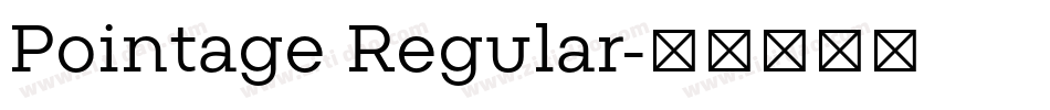 Pointage Regular字体转换
